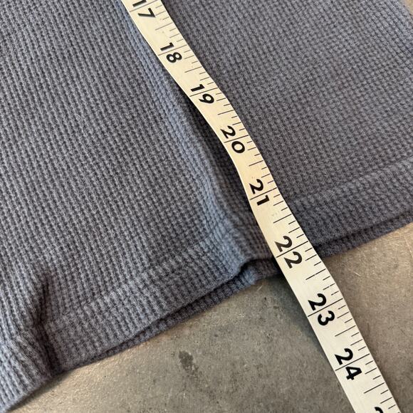 Vintage Y2K Volcom Surf Grey Grunge Waffle Knit Longsleeve Graphic Tee XL - Picture 3 of 4